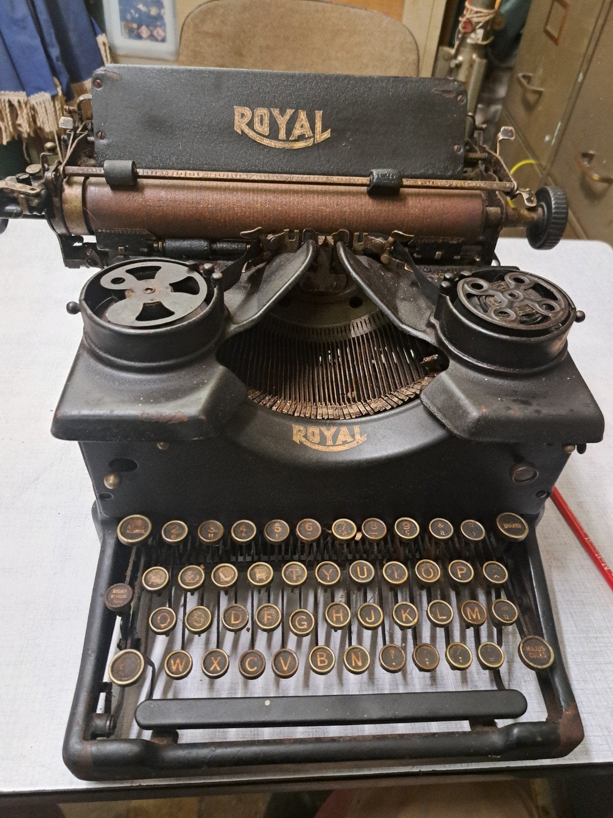 schrijfmachine royal, Enlèvement