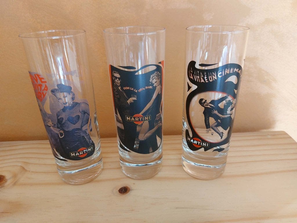 3 Verres à Martini, Collections, Enlèvement, Comme neuf