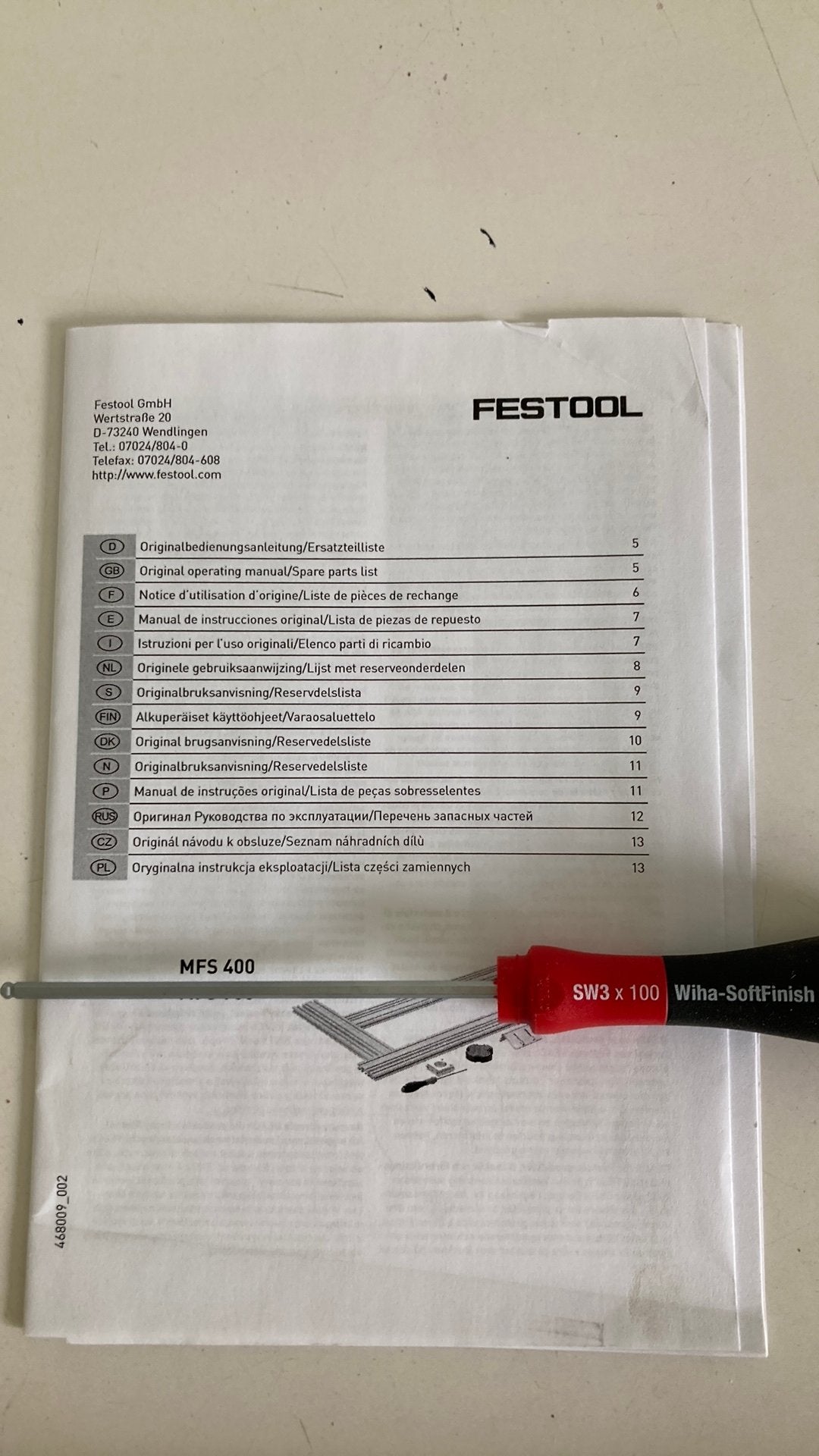 Festool  MFS 400 freessjabloon, Doe-het-zelf en Bouw, Gereedschap | Schuurmachines, Ophalen, Nieuw