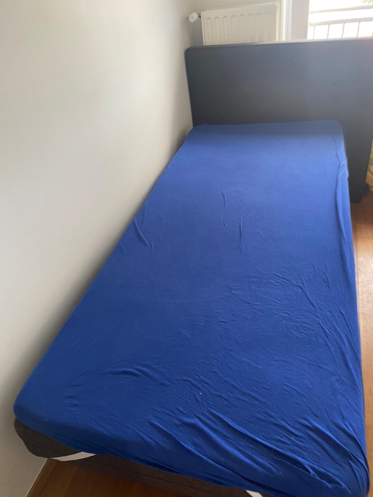 1 persoonsbed met boxpring, Ophalen, Gebruikt, Eenpersoons