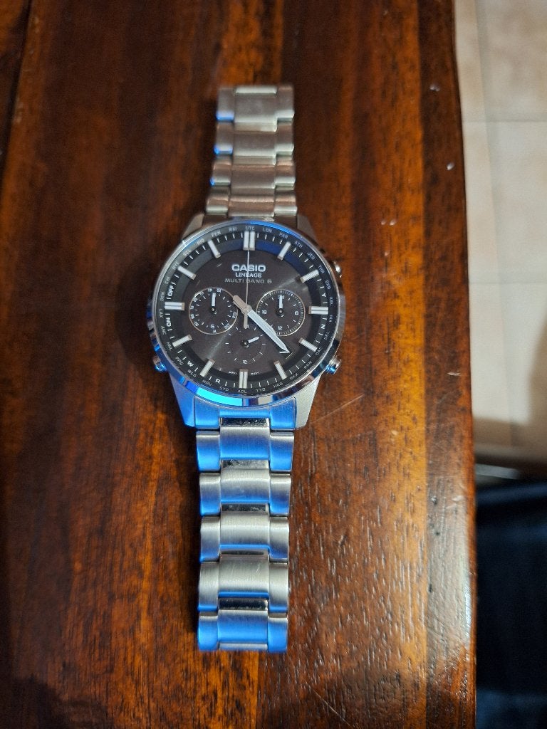 Casio Lineage chronograaf, Handtassen en Accessoires, Staal, Polshorloge, Ophalen of Verzenden, Zo goed als nieuw