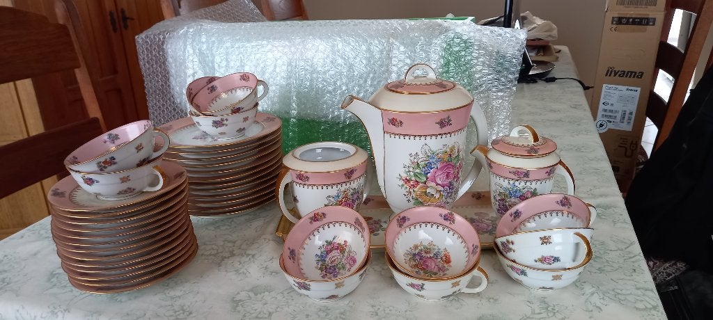 koffie servies, Ophalen