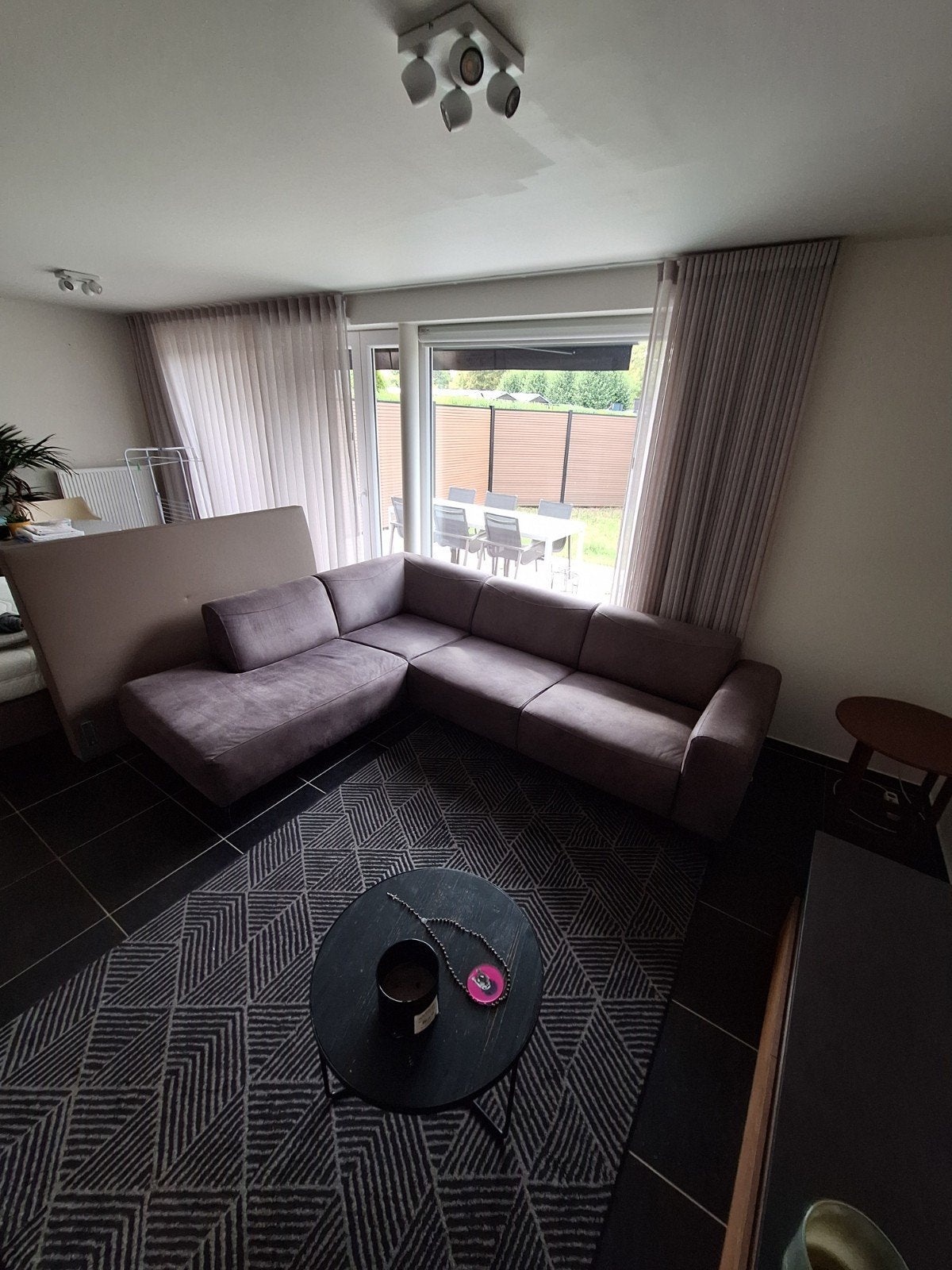 Mooie hoek zetel, Huis en Inrichting, Ophalen, Nieuw, Leer, Strak