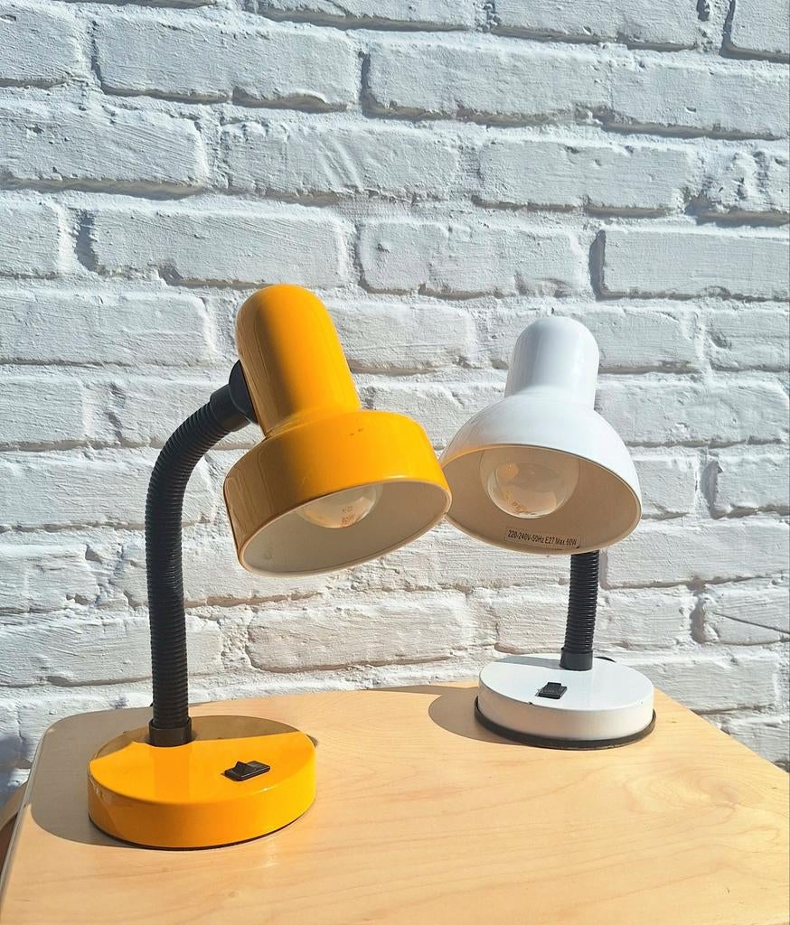 Set v 2 retro tafellampen, Huis en Inrichting, Ophalen of Verzenden, Nieuw, Metaal, Vintage