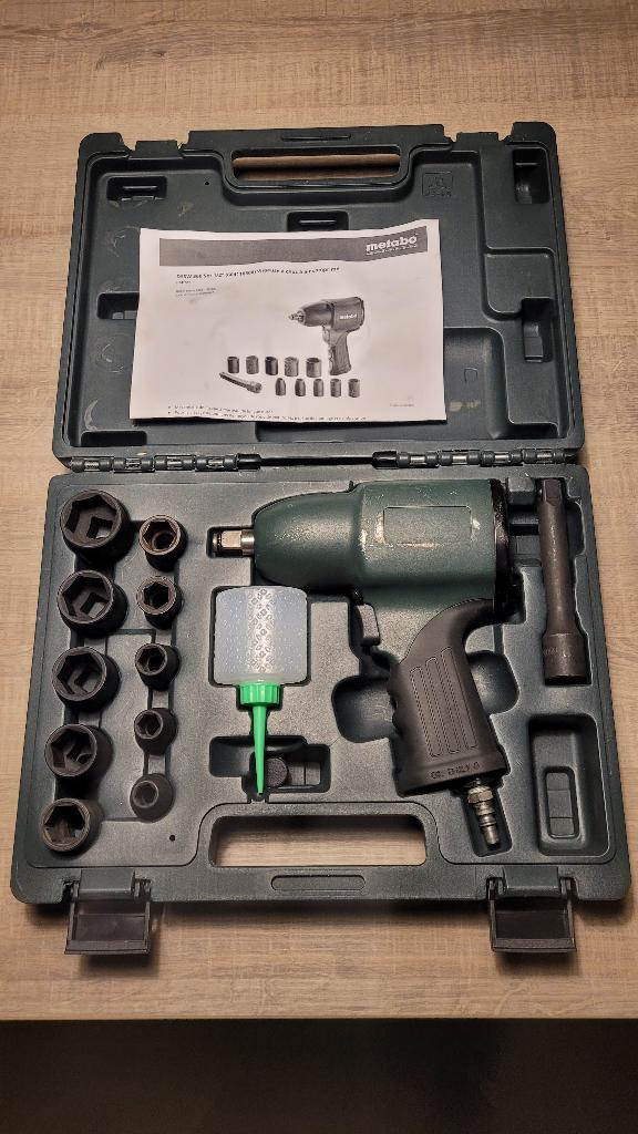 Metabo DSSW 360 1/2" Slagmoersleutel/Lucht in Koffer, Ophalen of Verzenden, Zo goed als nieuw