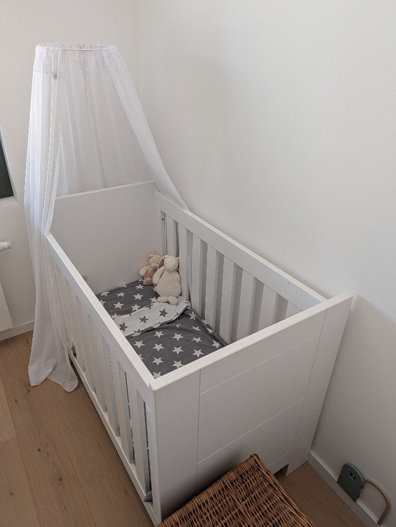 Mooi Bobpita babybed (60x120) + AeroSleep matrasset, Kinderen en Baby's, Ophalen, Gebruikt, Ledikant