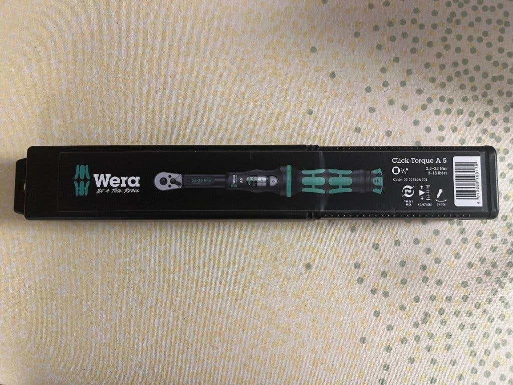 WERA momentsleutel 2,5-25 Nm, 1/4", Bricolage & Construction, Enlèvement, Neuf, Clé/cliquet, Autres marques