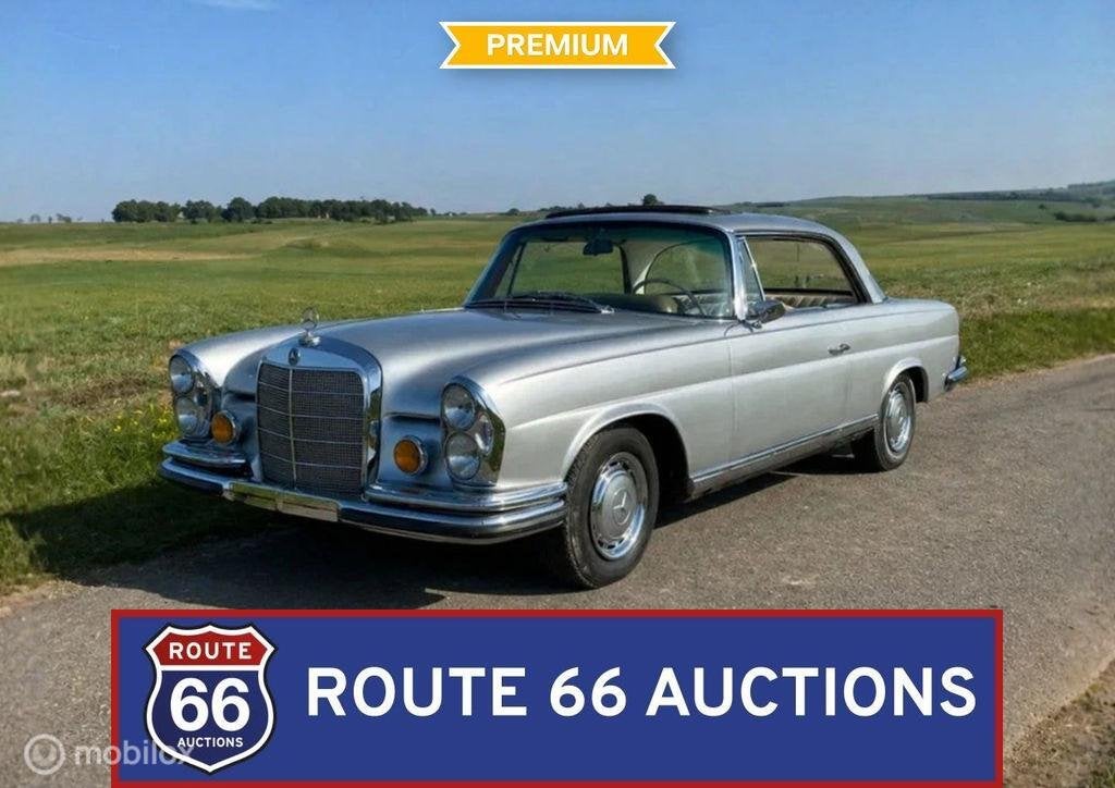 Mercedes-Benz 220 SEb Coupe | 1962 | Route 66 Auctions, Auto's, Zwart, Mercedes-Benz, Bedrijf, Handgeschakeld