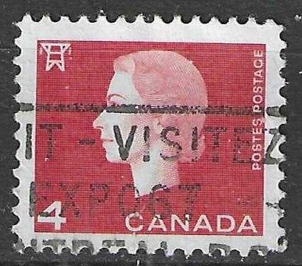 Canada 1962-1963 - Yvert 331 - Koningin Elisabeth II (ST), Verzenden, Gestempeld