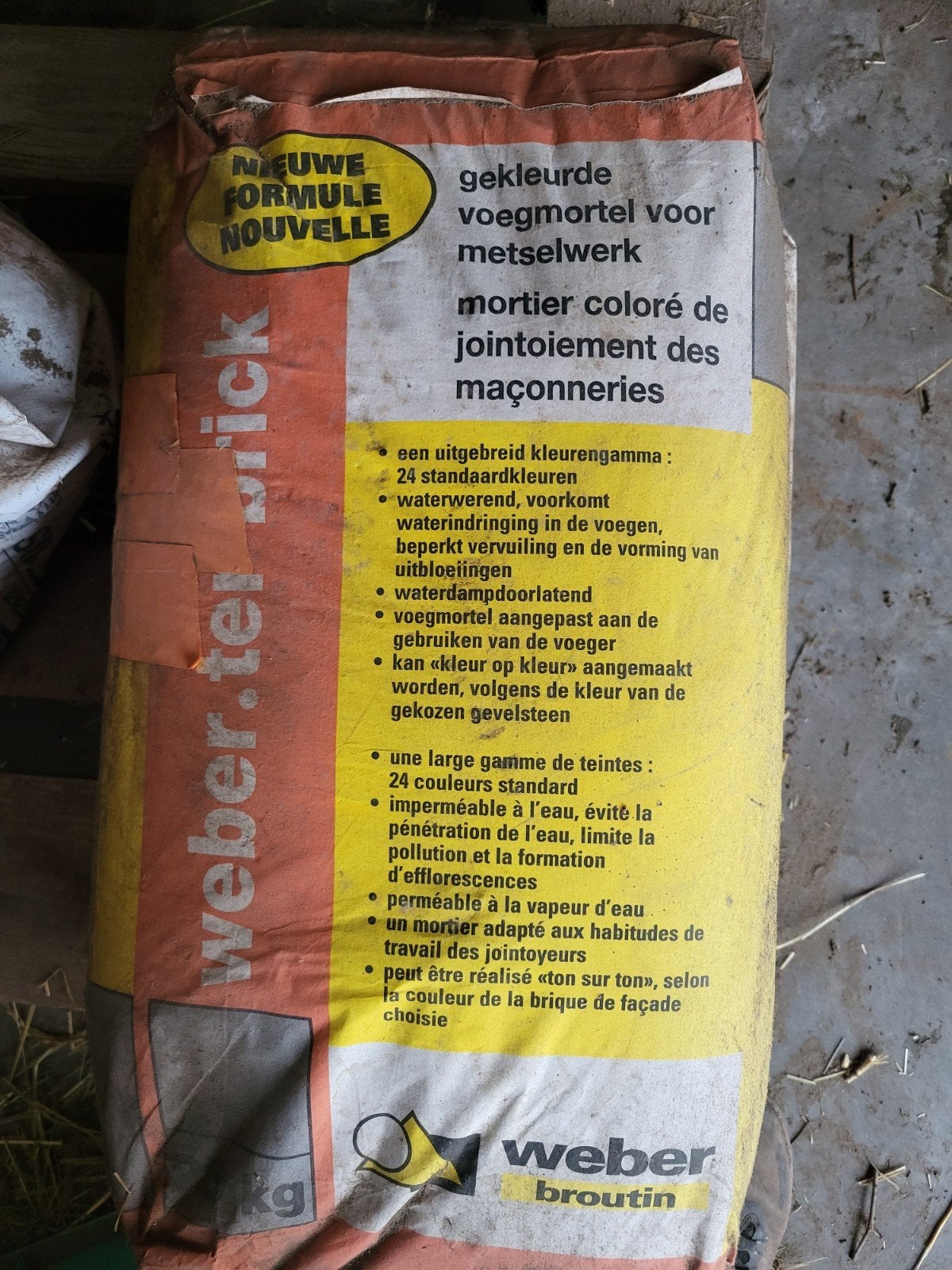 voegmortel gratis, Ophalen