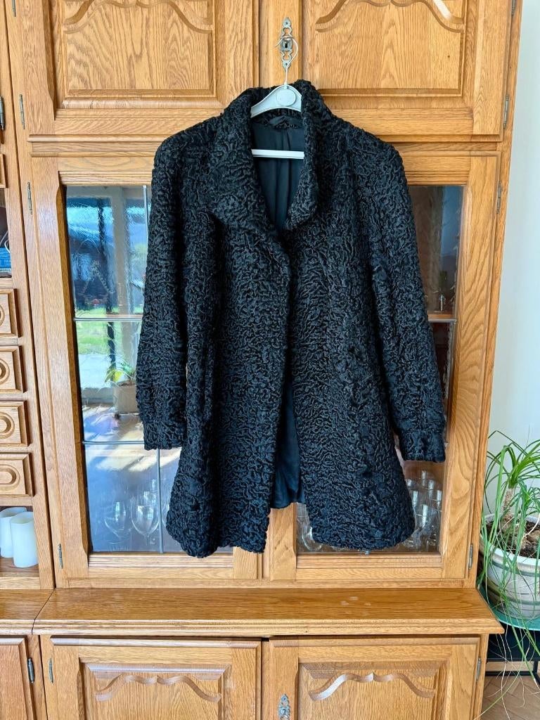 Vintage Persianer Bontjas – Astrakan, Kleding | Dames, Jassen | Winter, Ophalen of Verzenden, Gedragen