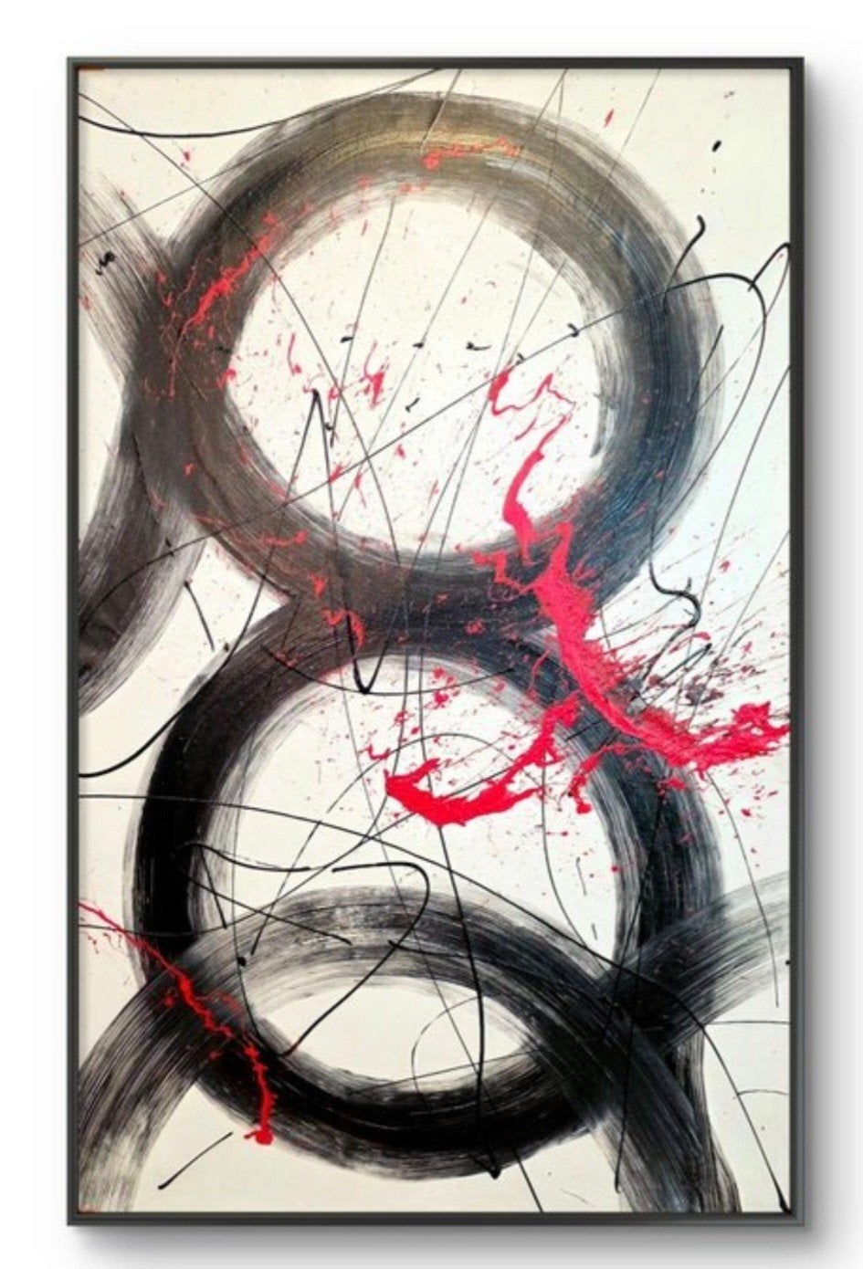 Origineel groot abstract schilderij – Michał Lenartowicz, Antiek en Kunst, Kunst | Schilderijen | Abstract, Ophalen of Verzenden