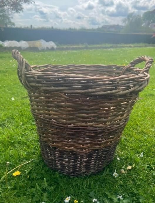 Panier, Maison & Meubles, Enlèvement ou Envoi, Osier, Rond, Comme neuf