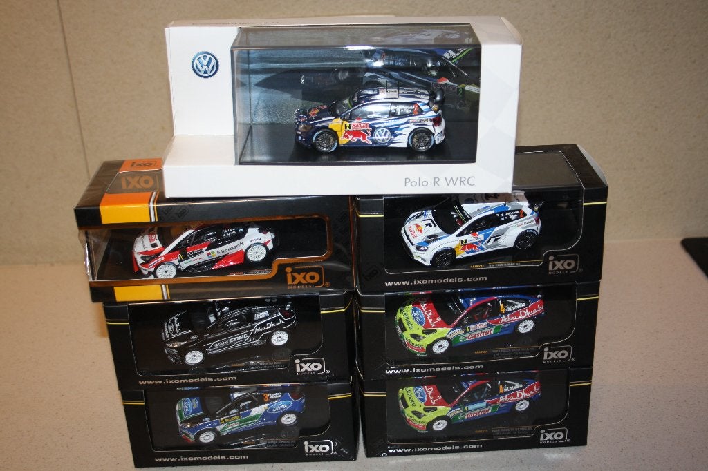 7 x 1:43 J.M. Latvala - M.Antttila rally WRC.Ford,volkswagen, Enlèvement ou Envoi, Comme neuf, Voiture