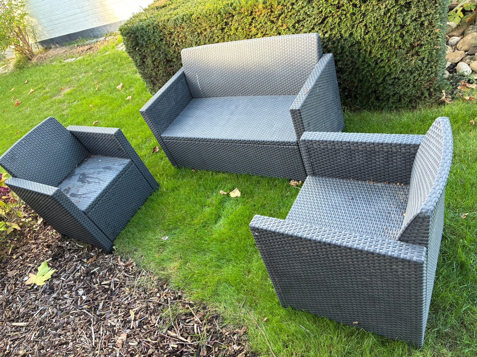 Lounge in zeer goede staat, Ophalen, 4 zitplaatsen, Kunststof, Loungeset