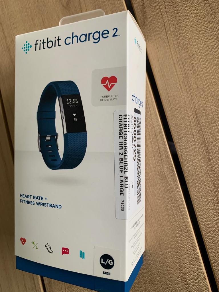 Fitbit charge 2, Ophalen of Verzenden, Stappen, Zo goed als nieuw, Blauw