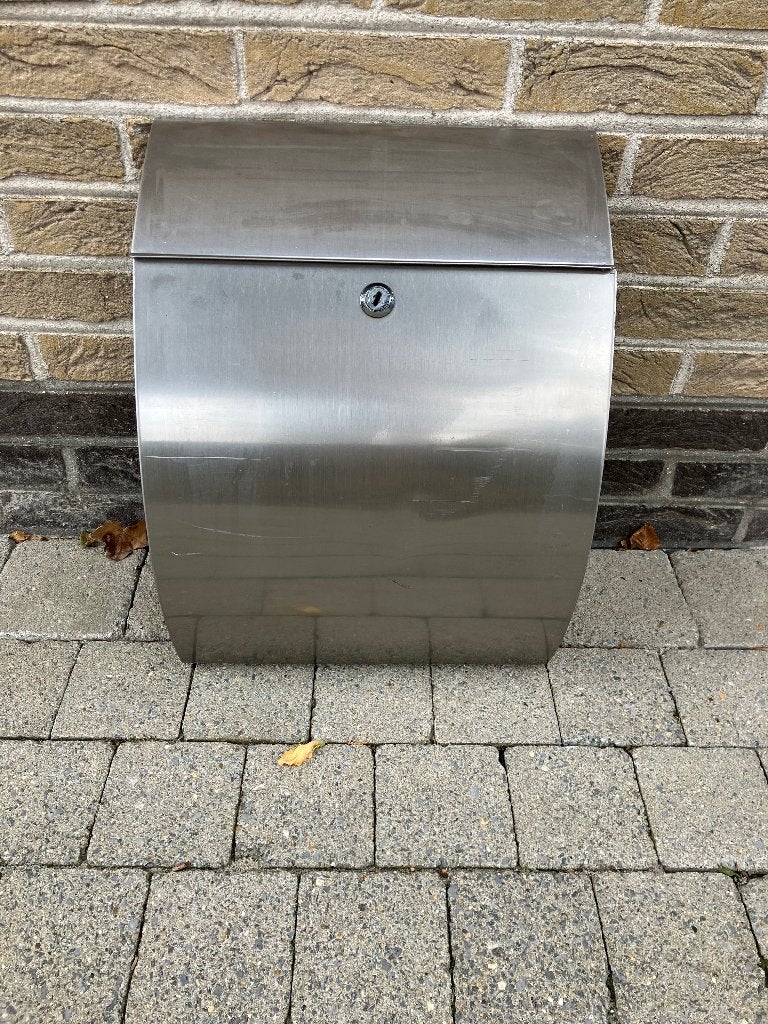 Brievenbus, Ophalen, Gebruikt, Aluminium, Wandbrievenbus