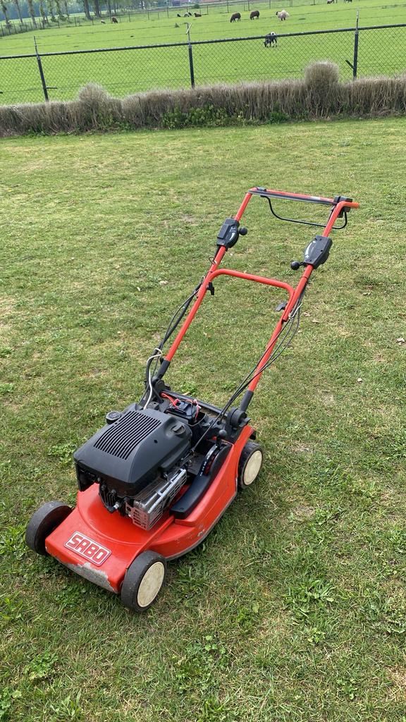 Sabo Grasmaaier zelf trekker, Tuin en Terras, Cirkelmaaier, Gebruikt, Ophalen of Verzenden, Versnellingen