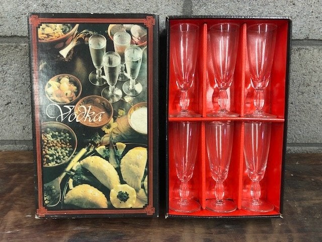 retro vintage wodcaglaasjes, Ophalen of Verzenden, Huis en Inrichting