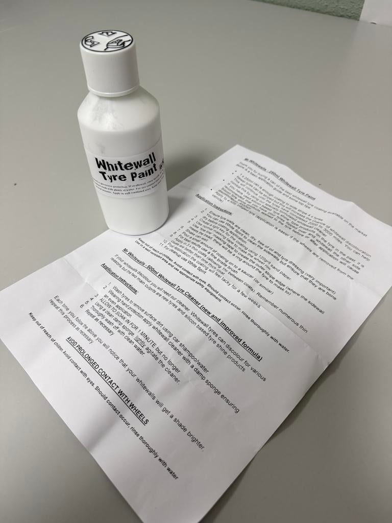 Whitewall Bandenverf 250ml Witte Banden Rand Tekst lak Verf, Ophalen of Verzenden