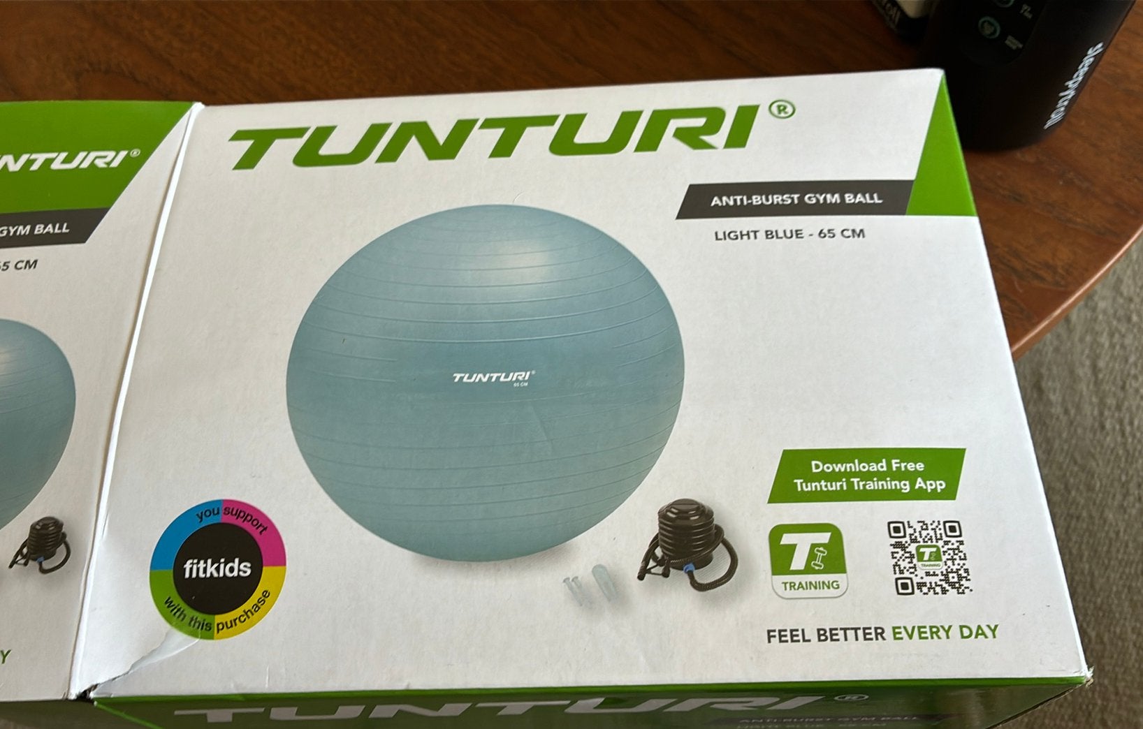 Tunturi gym ball 65 cm, Ophalen of Verzenden, Zo goed als nieuw