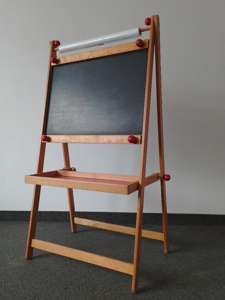 Kinder schoolbordje en verfezel combinatie in hout, Kinderen en Baby's, Speelgoed | Educatief en Creatief, Ophalen, Gebruikt