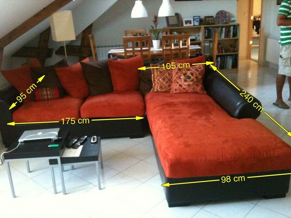 Canapé d’angle + grand pouf (optionnel), Maison & Meubles, Enlèvement, Utilisé, Quatre personnes ou plus, Cuir