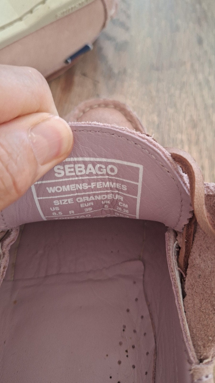Docksides sebago, roze. leer, maat 39, Ophalen, Roze