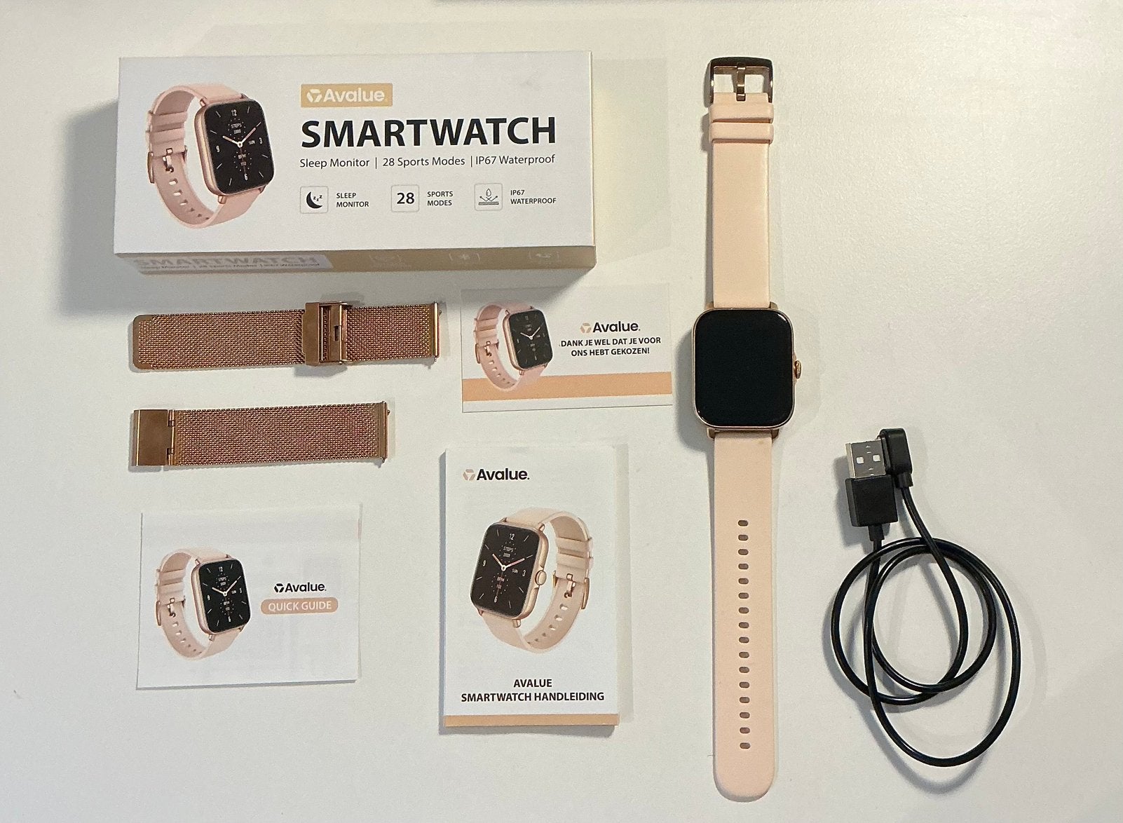 Montre connectée, Bijoux, Sacs & Beauté, Montres connectées, Étanche, Enlèvement ou Envoi, Rose, Avancer d'un pas
