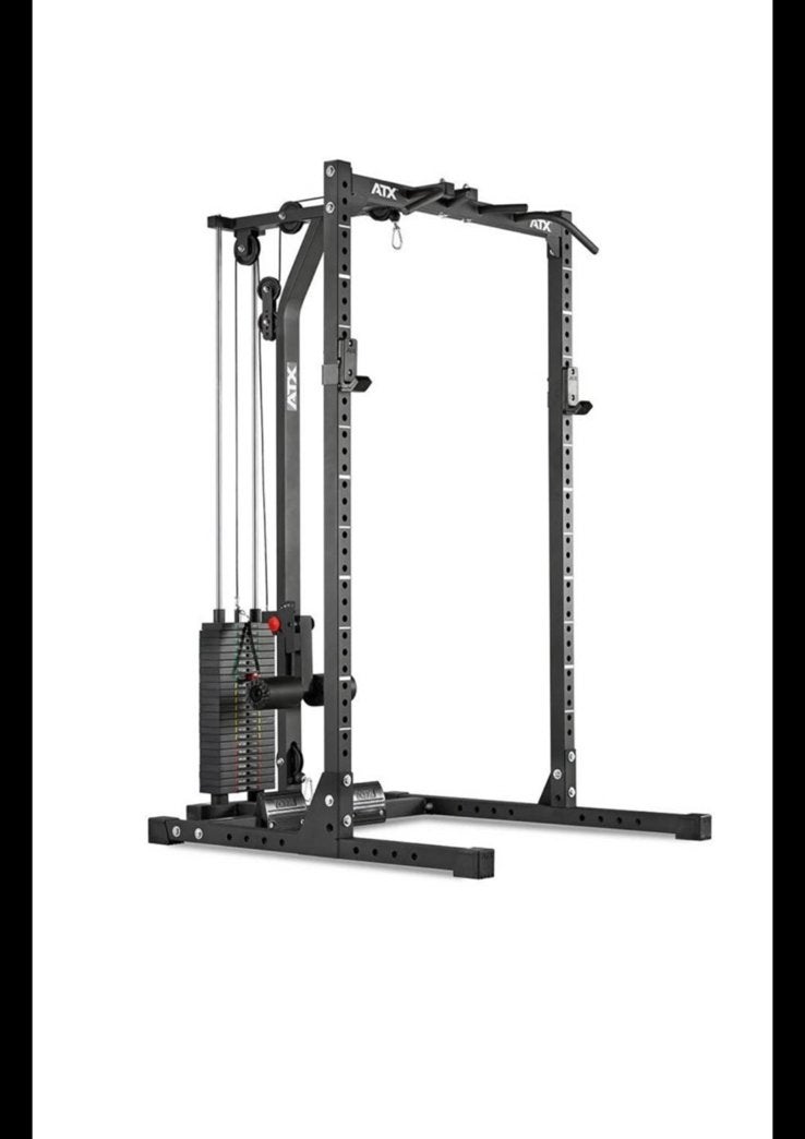 ATX half rack + pulley met gewichtsstapel te koop., Sport en Fitness, Fitnessmaterialen, Ophalen, Gebruikt