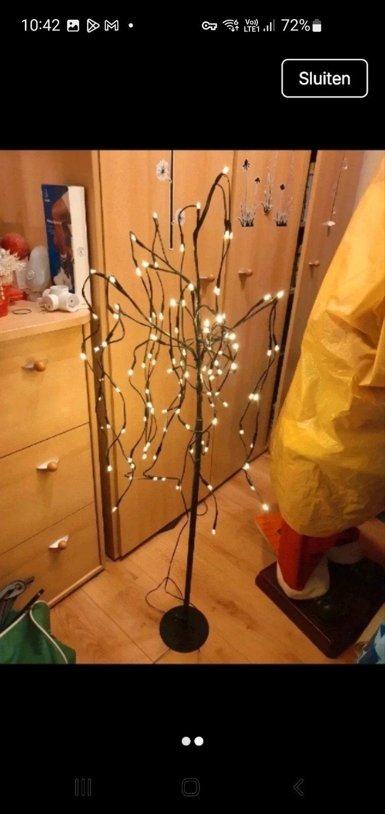 mooi grote kerstboom met verlichting 120, Diversen, Ophalen of Verzenden, Zo goed als nieuw