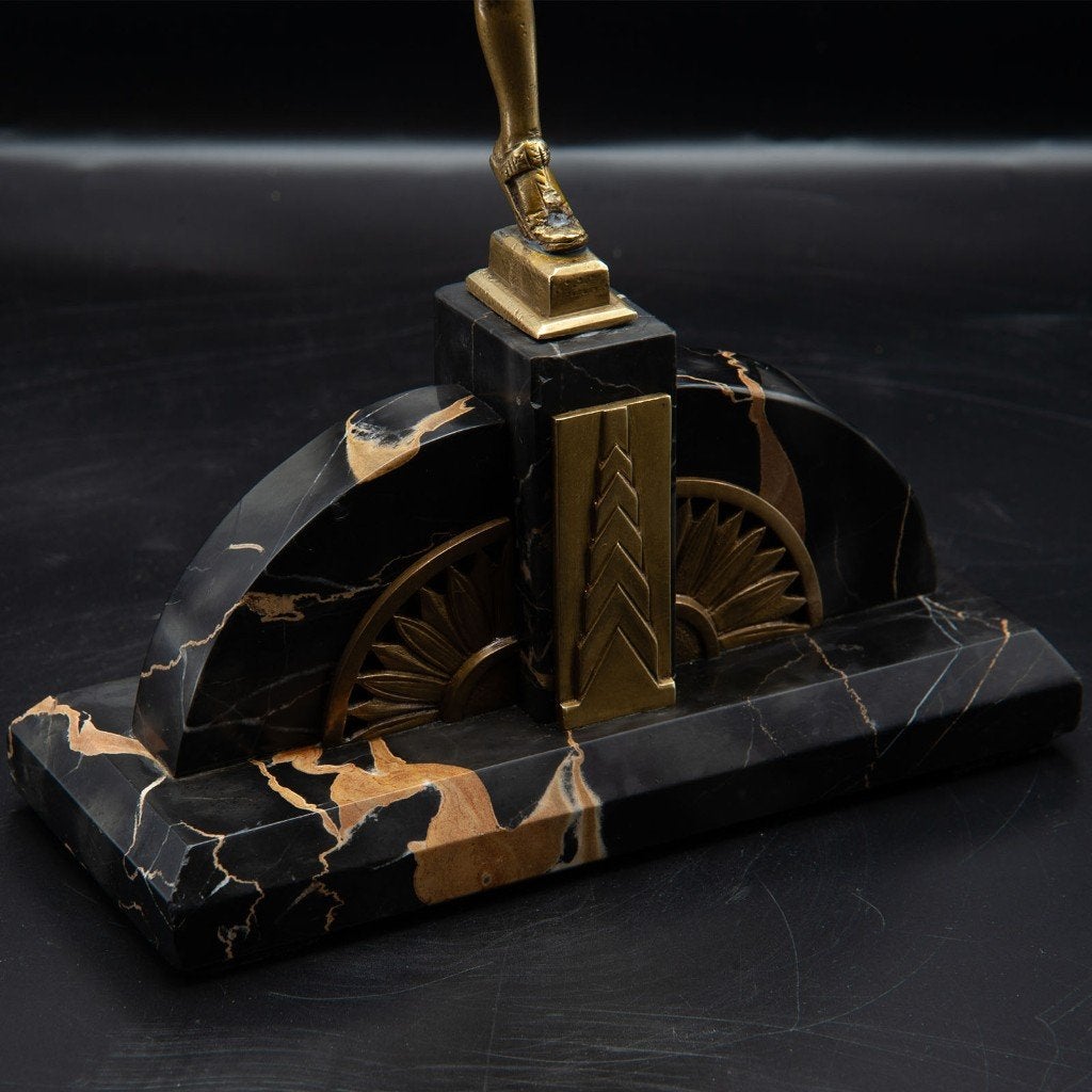 DOMINIQUE ALONZO “Egyptian Dancer” 1920, Art deco, Ophalen of Verzenden, Brons, 20 - 50 cm