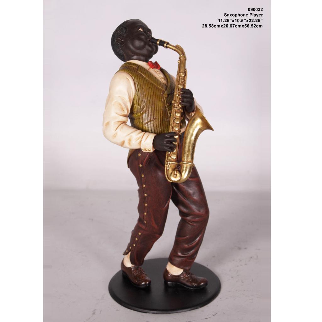 Jazz beeld 95 cm - Saxofoon jazzbeeld, Verzamelen, Beelden en Beeldjes, Nieuw, Ophalen