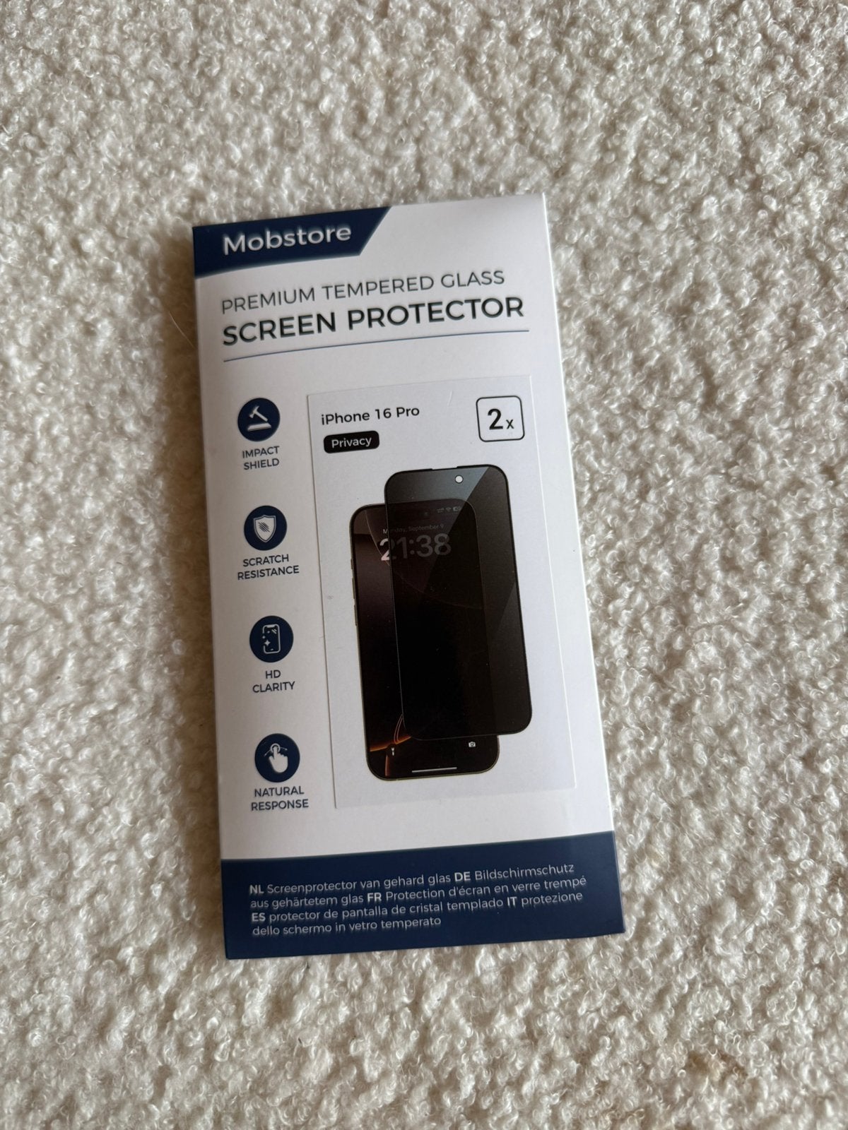Protecteur de confidentialité en verre pour iPhone 16 Pro, Enlèvement ou Envoi, Neuf