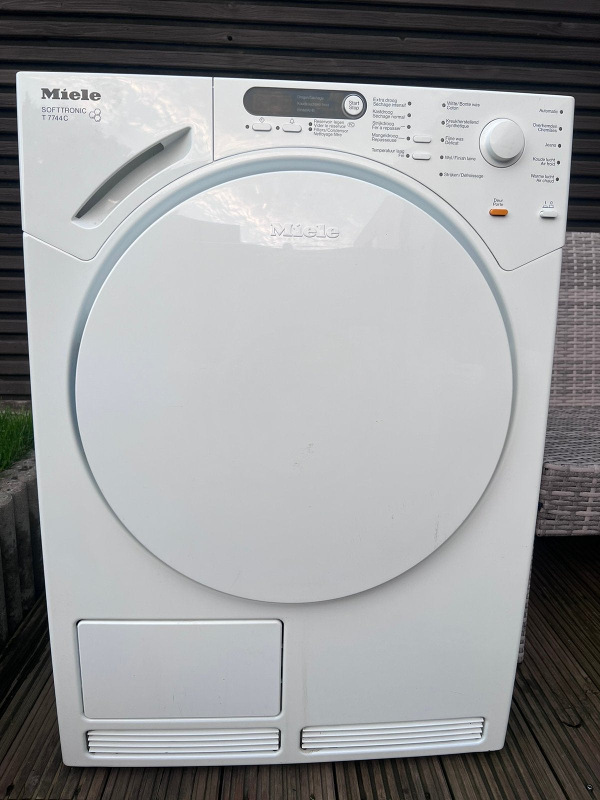 Miele Softronic T 7744 C Condensdroge, 6 à 8 kg, Programme laine, Chargeur frontal, Enlèvement