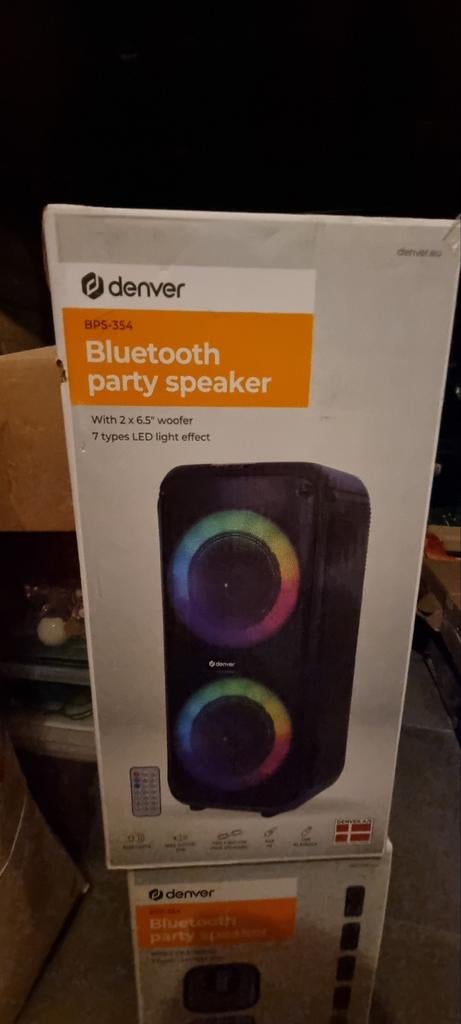 Nieuwe Denver BPS-354 Bluetooth-luidspreker!, Audio, Tv en Foto, Karaoke-apparatuur, Ophalen