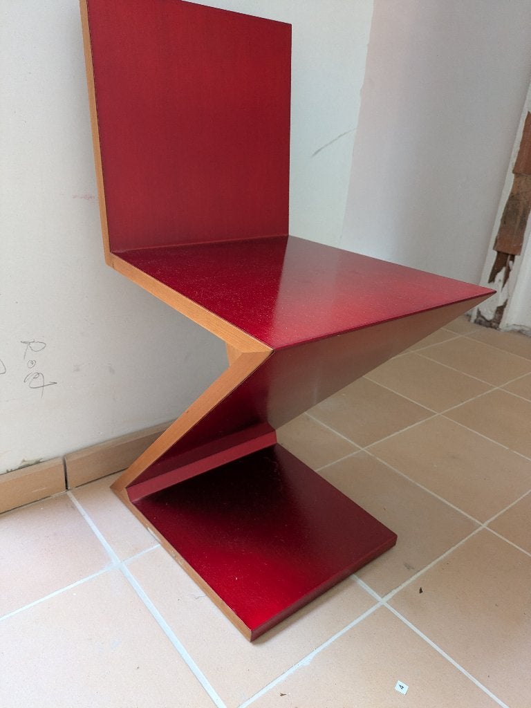 ZigZag stoel Cassina x one block down Milano, Ophalen, Gebruikt, Eén, Hout