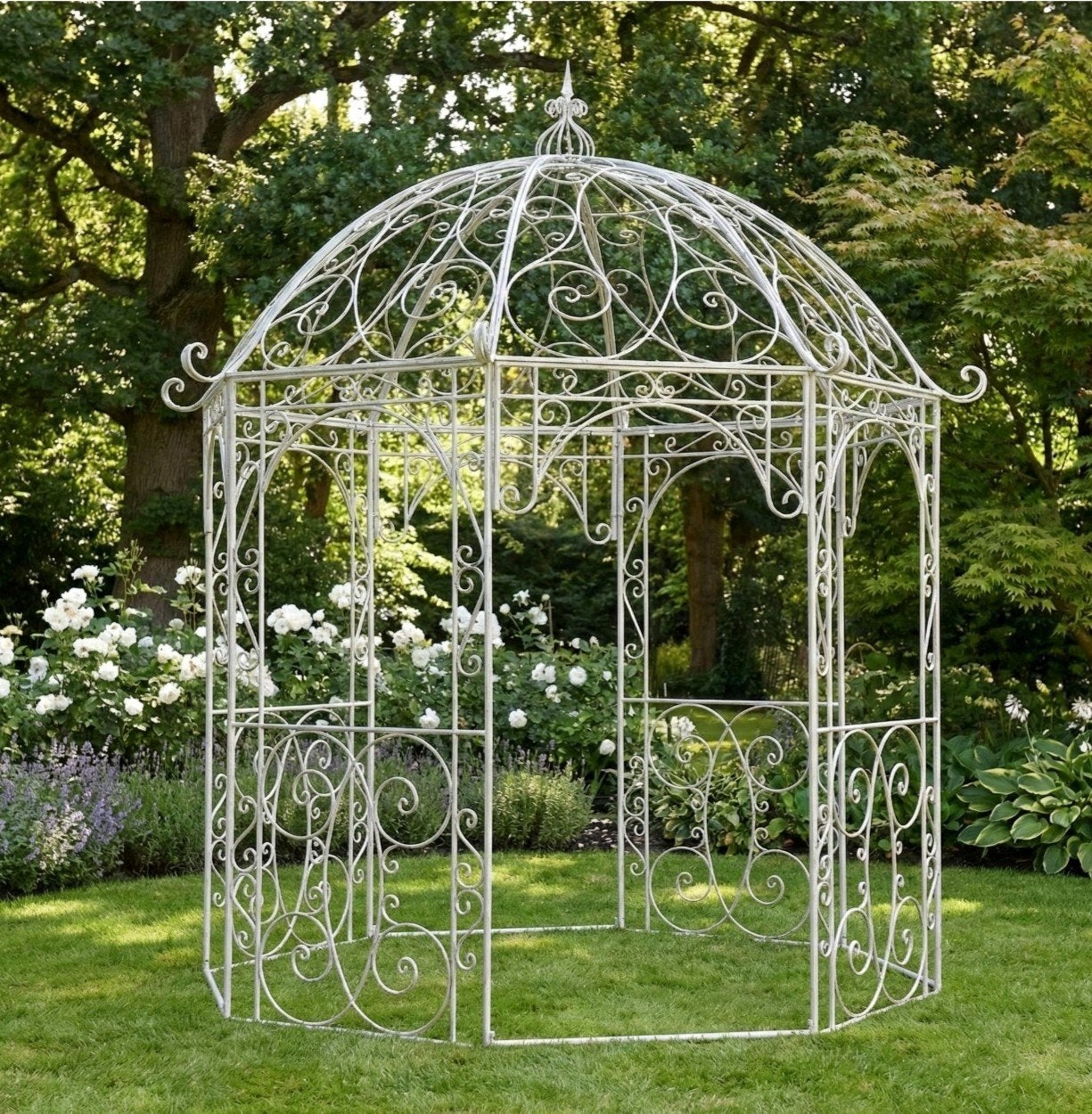 Pavillon en fer forgé blanc, Neuf, Serre, Enlèvement, Autres matériaux