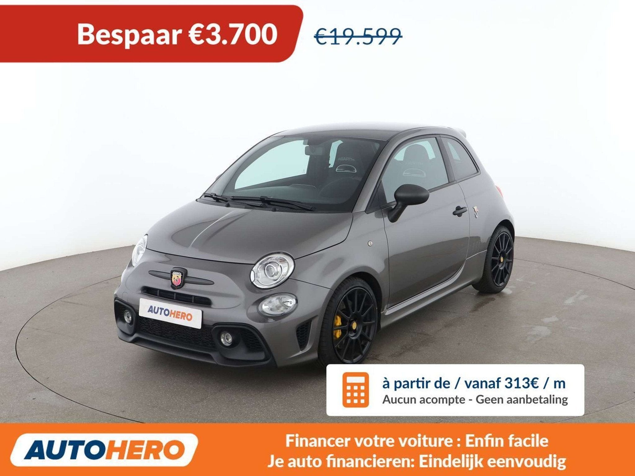 Abarth 595 1.4 Competizione (année de construction 2020), Autos, Abarth, Cuir, Argent ou Gris, Achat, Euro 6