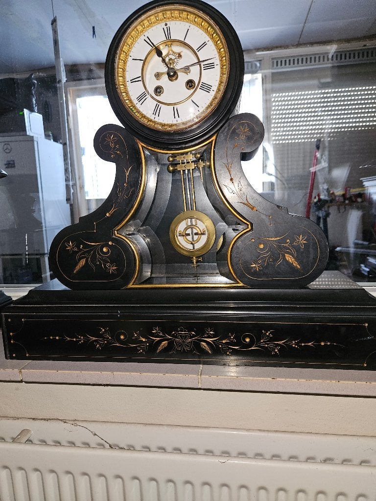 Marmer klokkenstel, Antiquités & Art, Antiquités | Horloges, Enlèvement
