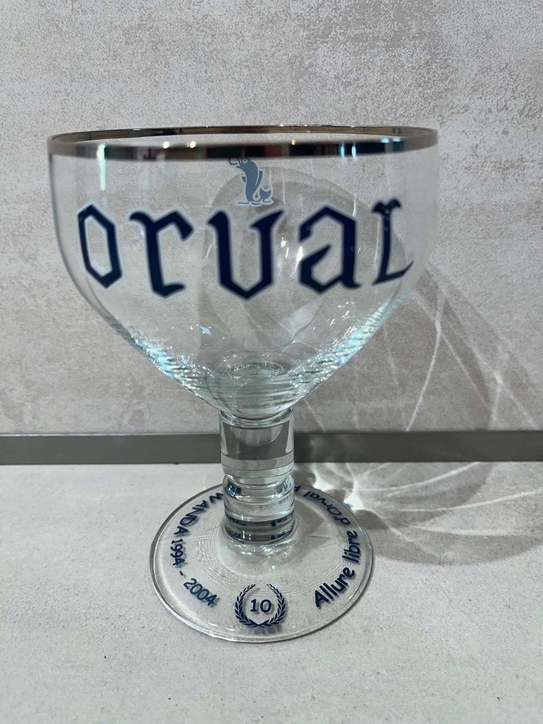 Verre Orval "Rwanda" - 10 ans allure libre Orval 1994-2004, Verzamelen, Glas en Drinkglazen, Ophalen of Verzenden, Nieuw, Bierglas