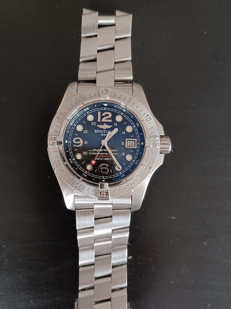 Montre Breitling SuperOcean Steelfish, Bijoux, Sacs & Beauté, Enlèvement ou Envoi, Breitling, Acier, Utilisé