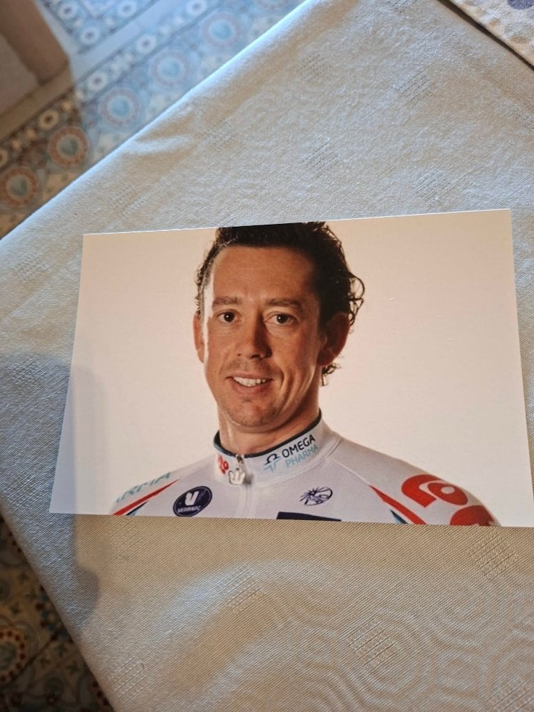 Foto (Repro) Leif Hoste / Omega Pharma-Lotto, Ophalen of Verzenden, Zo goed als nieuw, Poster, Plaatje of Sticker