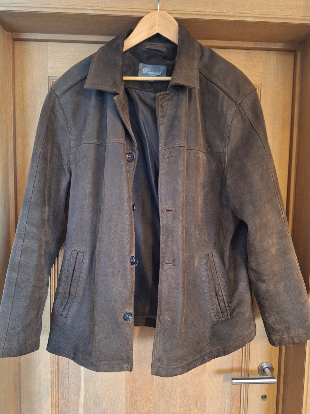 Lederen mannenjas bruin Dansaert maat 56, Ophalen of Verzenden, Maat 56/58 (XL), Bruin