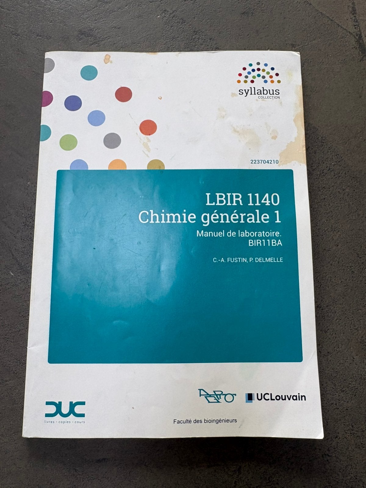 Chimie général 1 : Manuel de laboratoire et notion de base, Enlèvement, Utilisé, Chimie