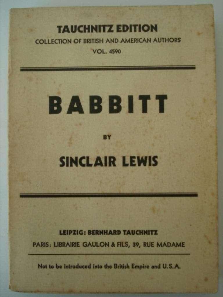 Babbitt Sinclair Lewis, Envoi, Sinclair Lewis