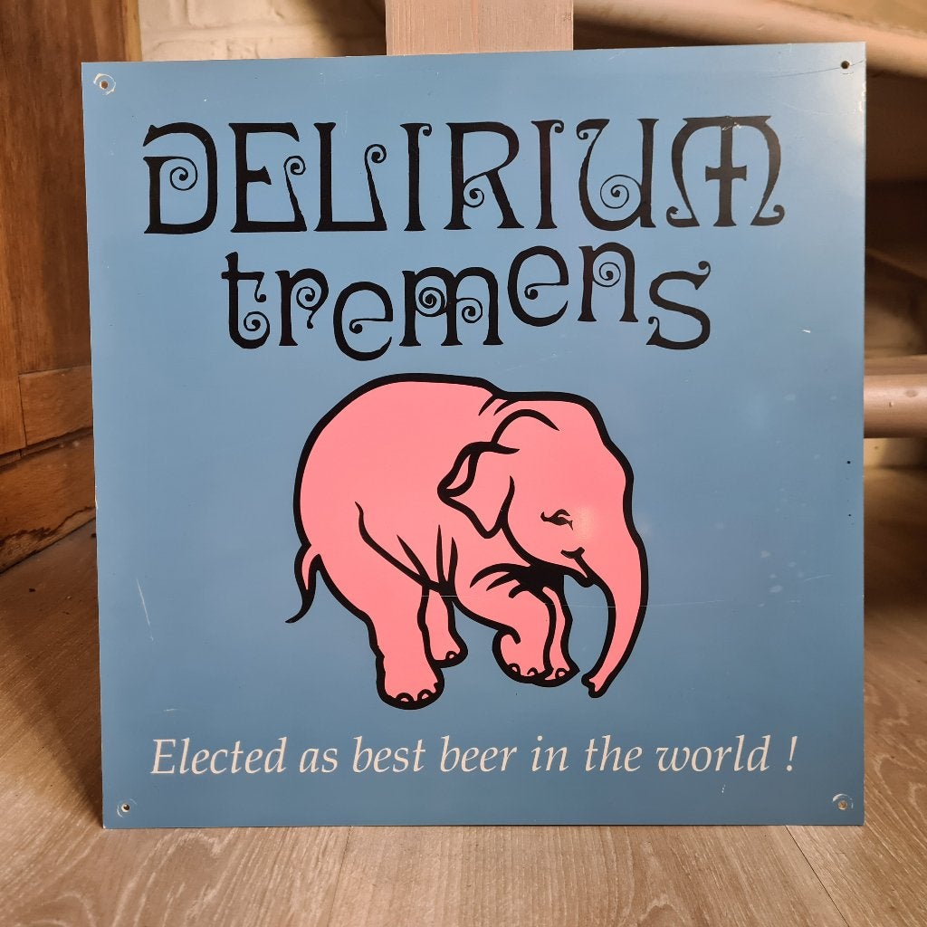 Reclamebord Delirium Tremens, Verzamelen, Ophalen of Verzenden, Reclamebord