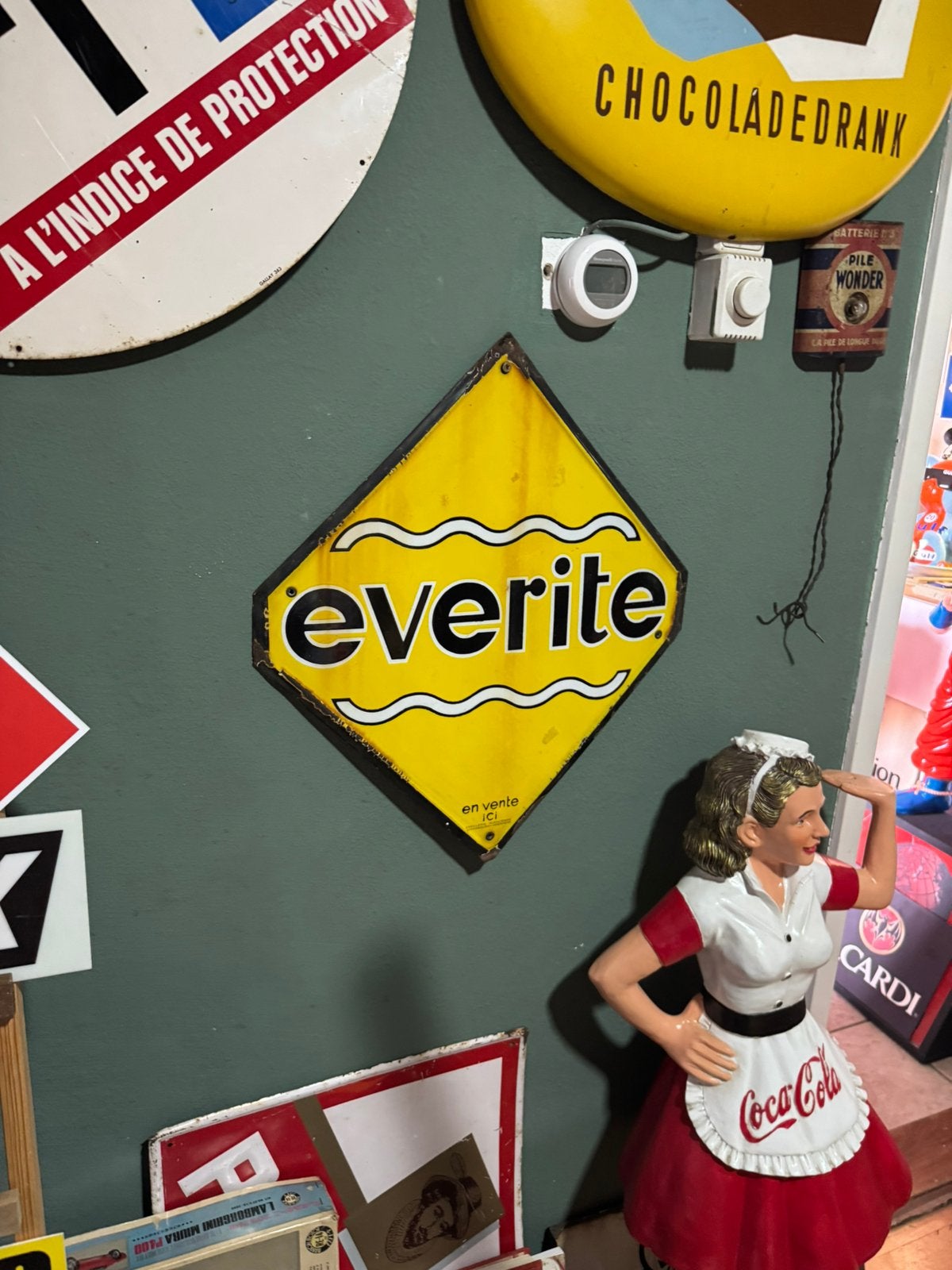 everit emaille reclamebord, Ophalen of Verzenden, Gebruikt, Reclamebord