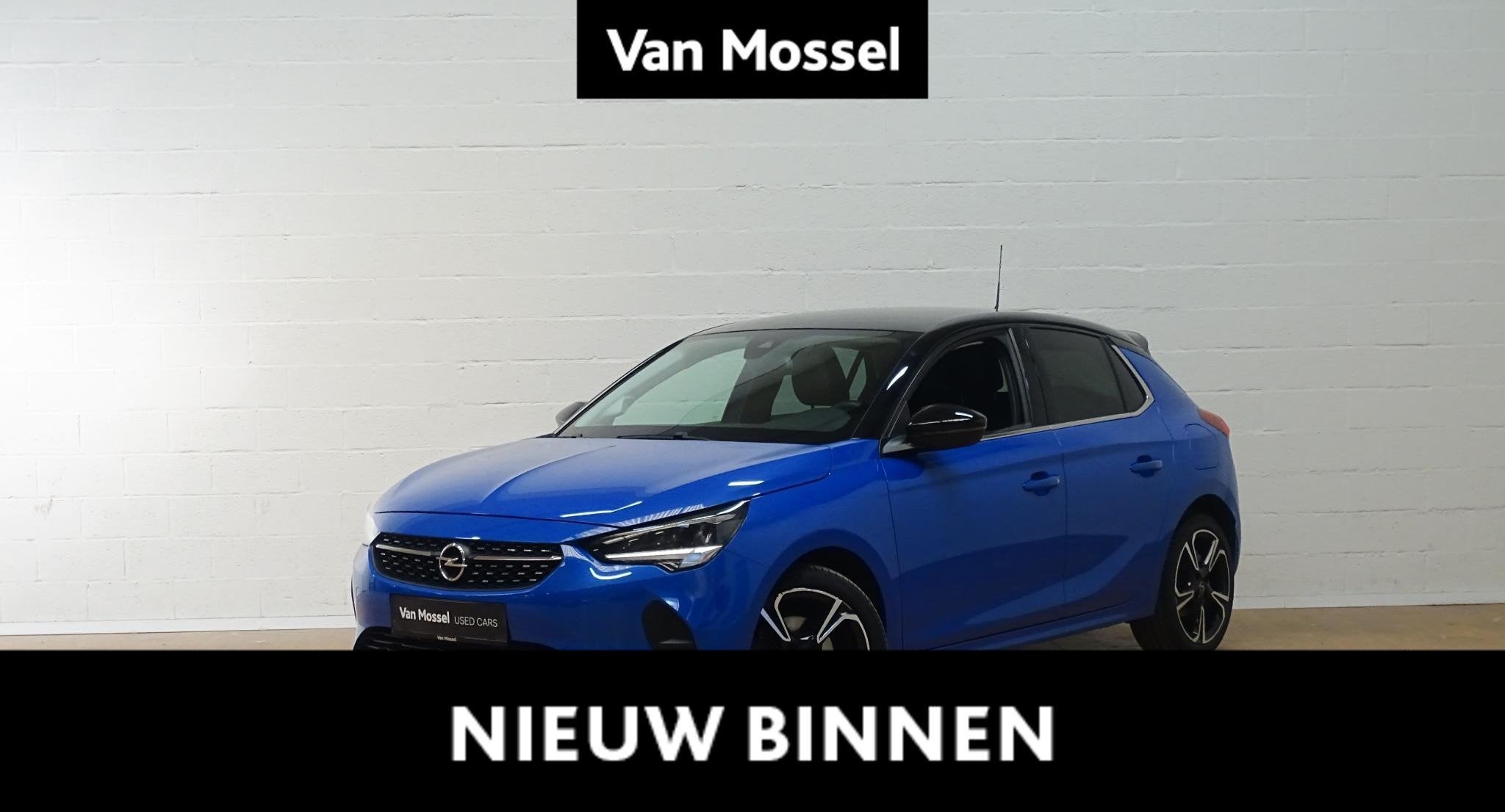 Opel Corsa 1.2T Elegance autotmaat+apple carplay+camera+zete, Auto's, Stof, Gebruikt, Blauw, Bedrijf