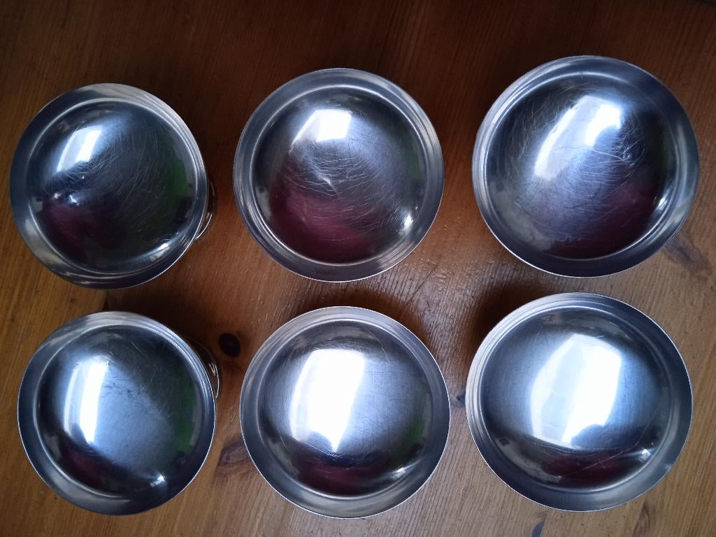 6 coupelles à sorbet, Maison & Meubles, Enlèvement, Utilisé, Autres types, Autres matériaux